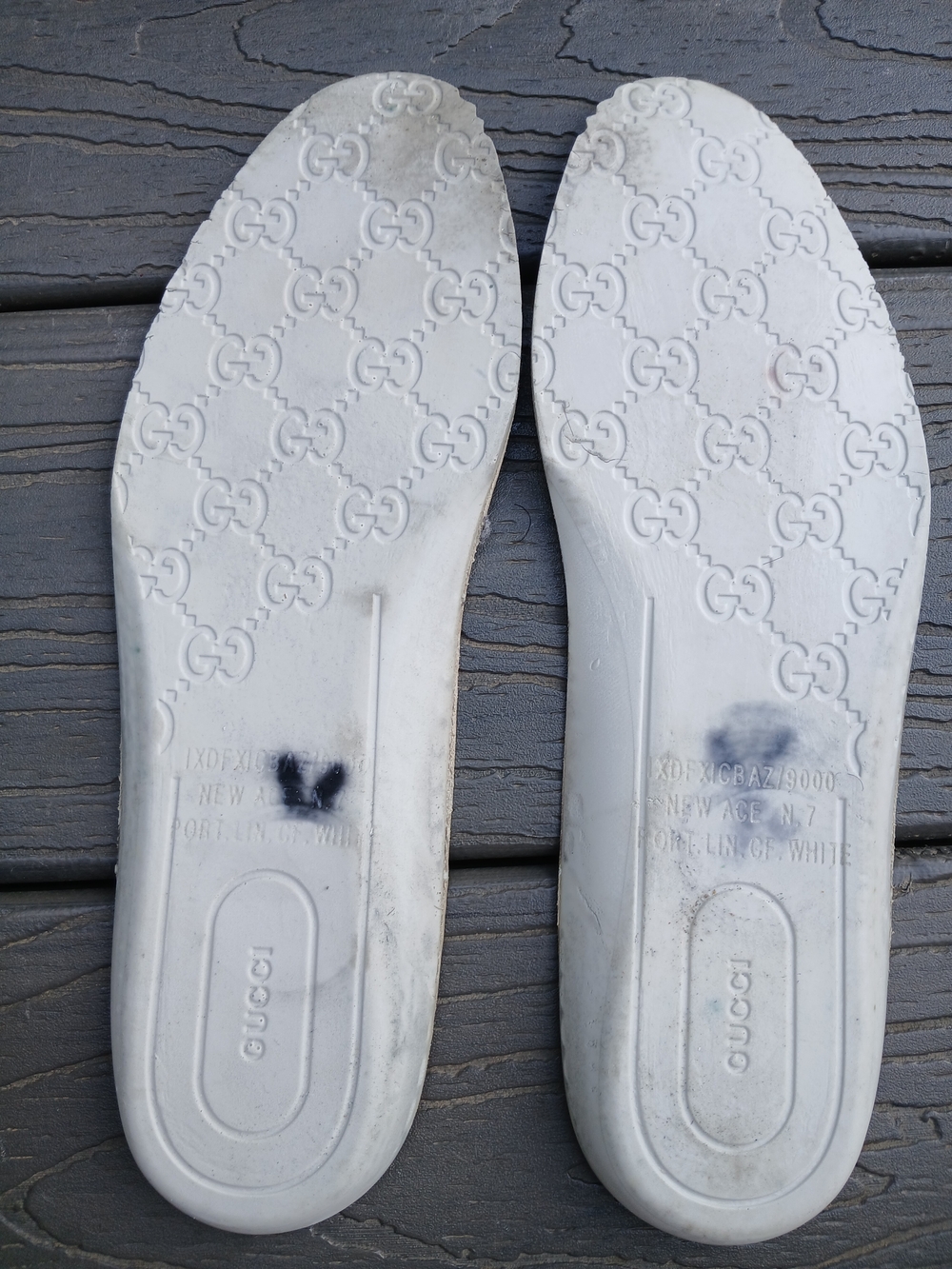 Gucci Ace Perforated Double G Sneakers/ Men's 8 - Picture 7 of 9